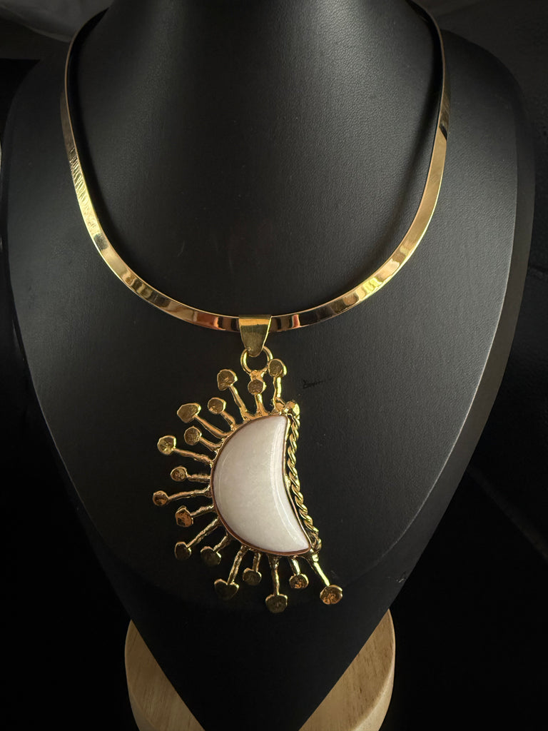 Quartz Moon Necklace