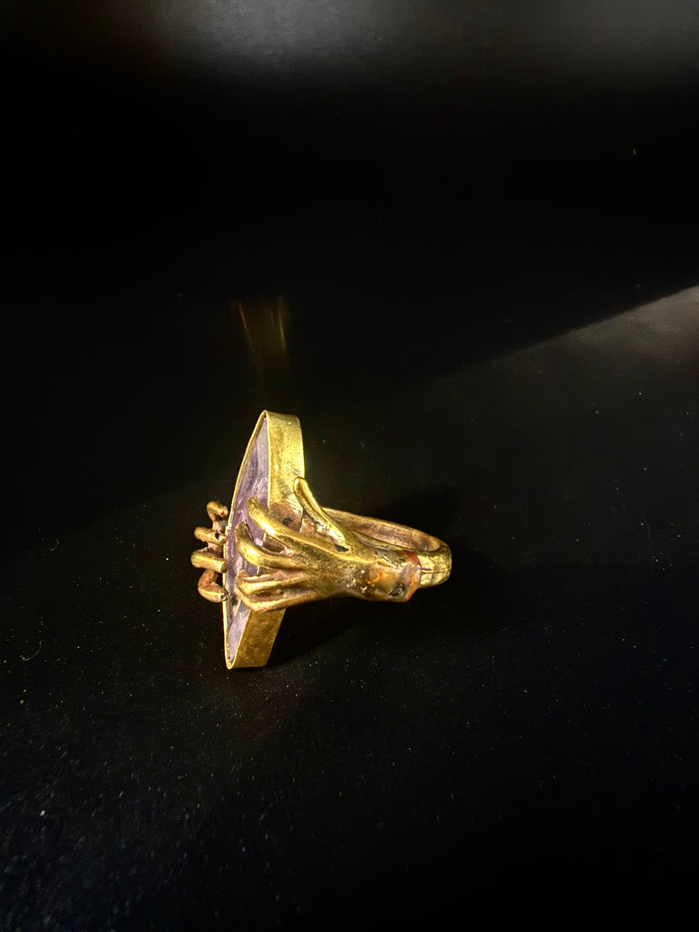 Embraced Amethyst Ring
