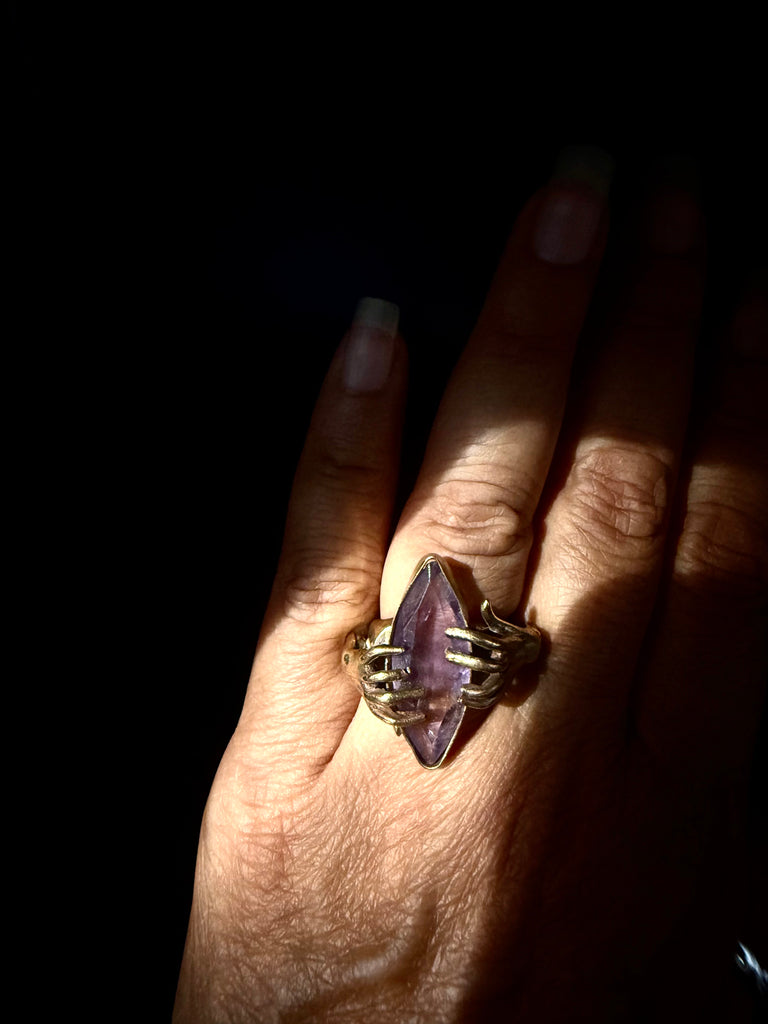 Embraced Amethyst Ring