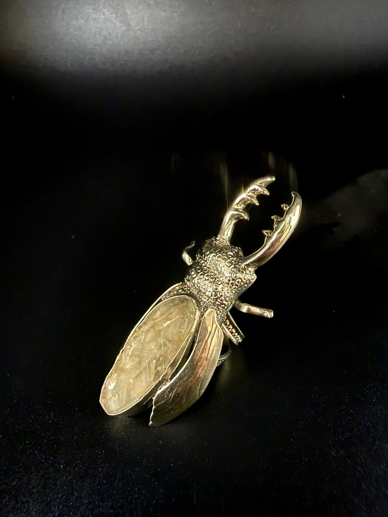 Citrine Stag Bettle Ring