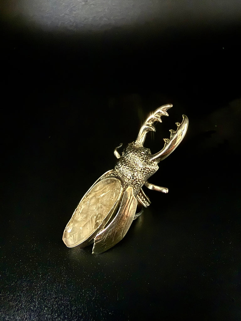 Citrine Stag Bettle Ring