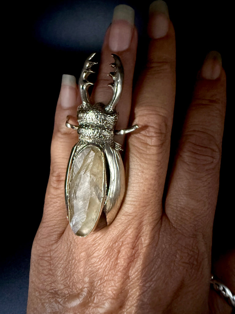 Citrine Stag Bettle Ring
