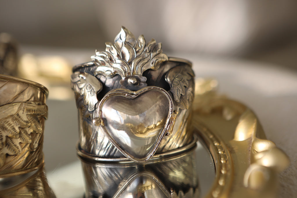 Sacred Heart bracelet Silver