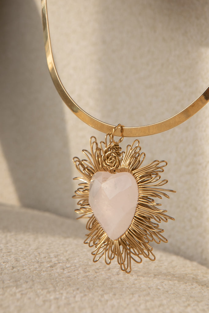 Quartz Heart Radiant Necklace