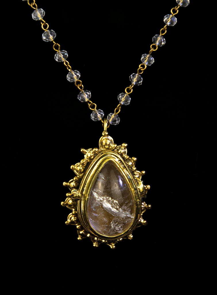 Clear Quartz Locket Necklace