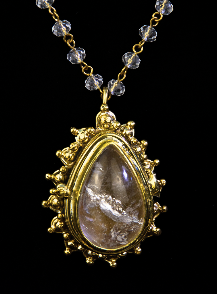 Clear Quartz Locket Necklace