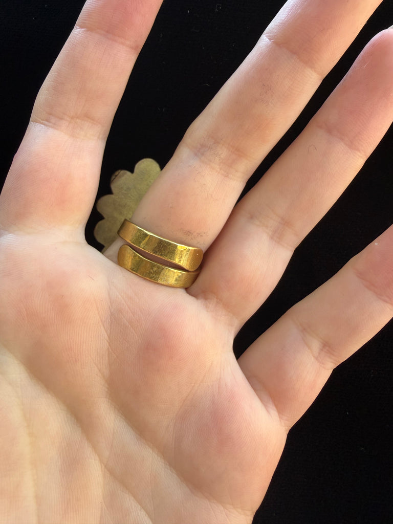 Red Faceted Halos Heat Ring