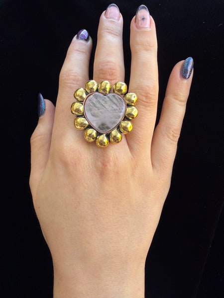 Rose Quartz Halos Heat Ring