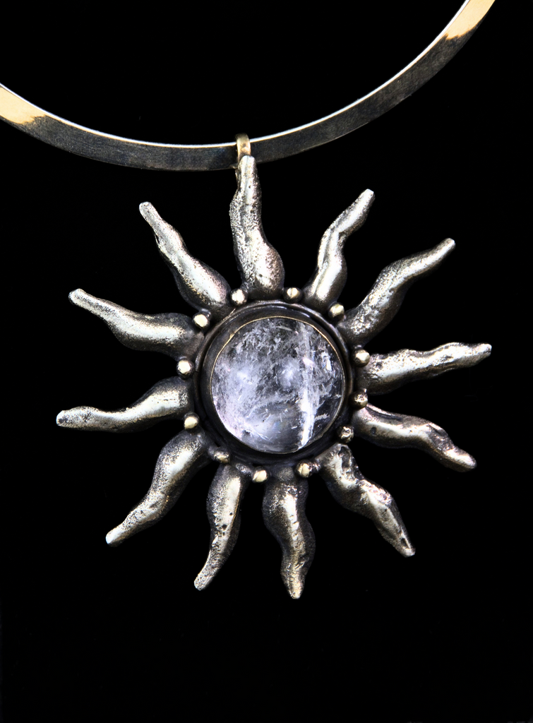 Silver Star with Quartz