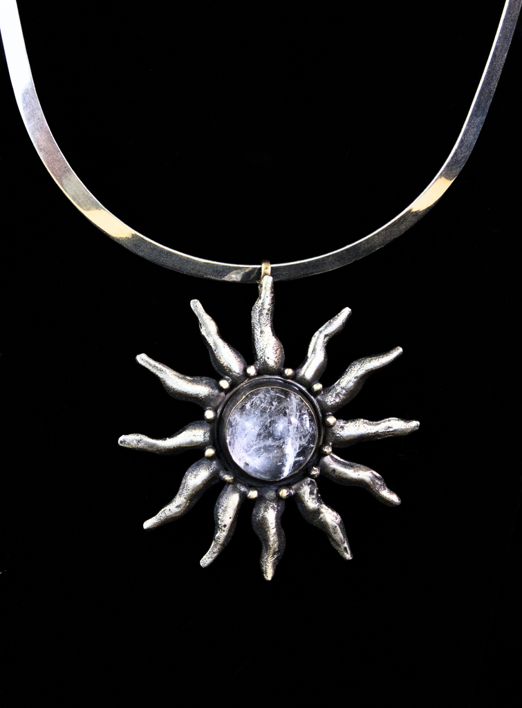 Silver Star with Quartz