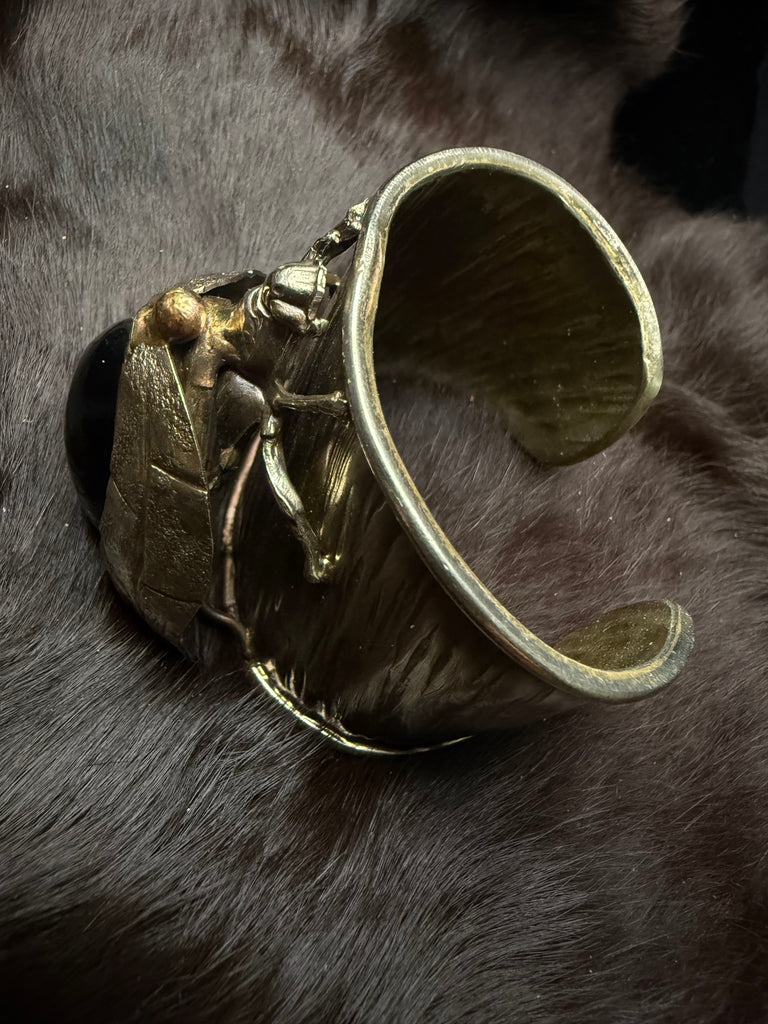 Scarab beetle Smoky quartz Garden bracelet