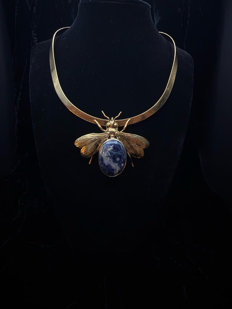 Bee  Sodalite Stone Necklace