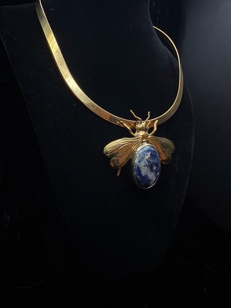 Bee  Sodalite Stone Necklace