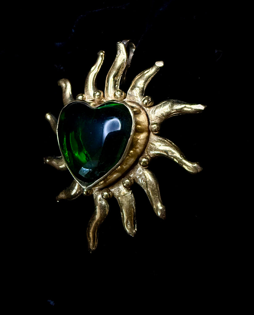 Green Heart Sun Pendant