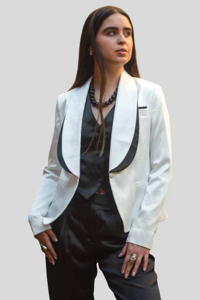 Angel III Tuxedo Jacket White/Black